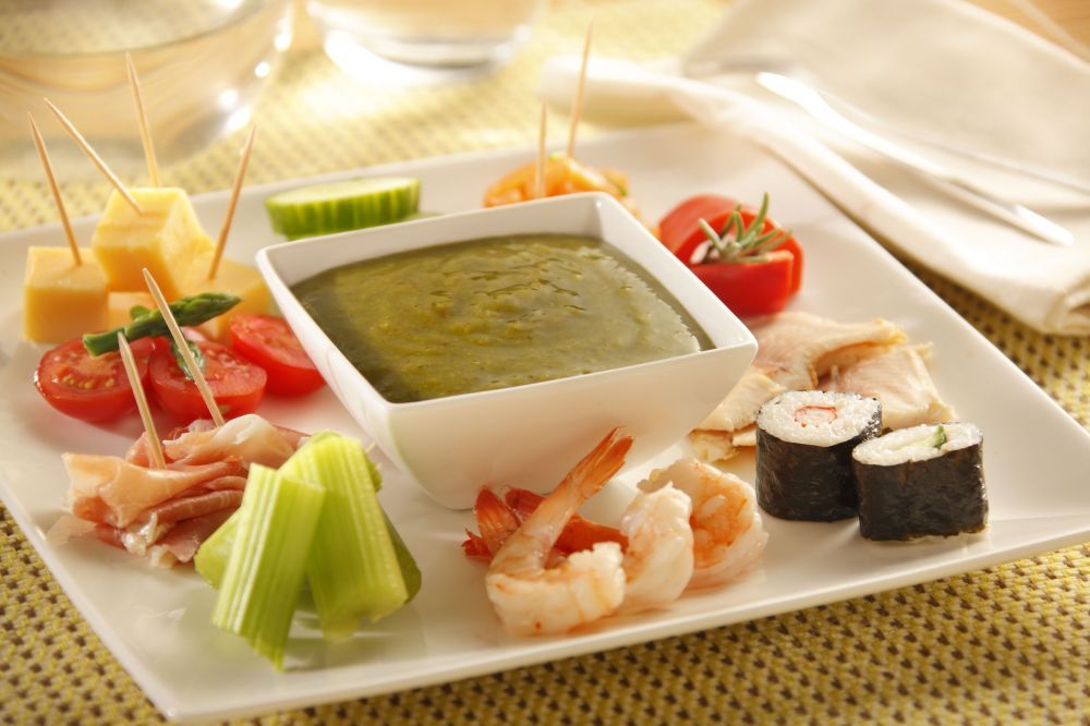 Oosterse borrelhap met Wasabi dip Inproba Oriental Foods